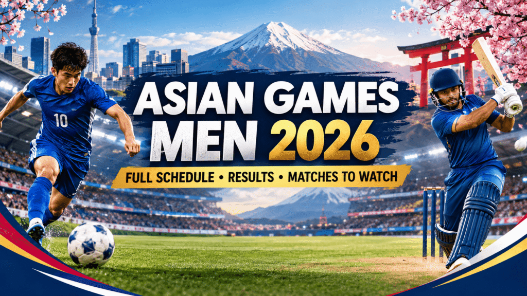 Asian Games men 2026 athletes competing in cricket, football, kabaddi and badminton at Aichi-Nagoya