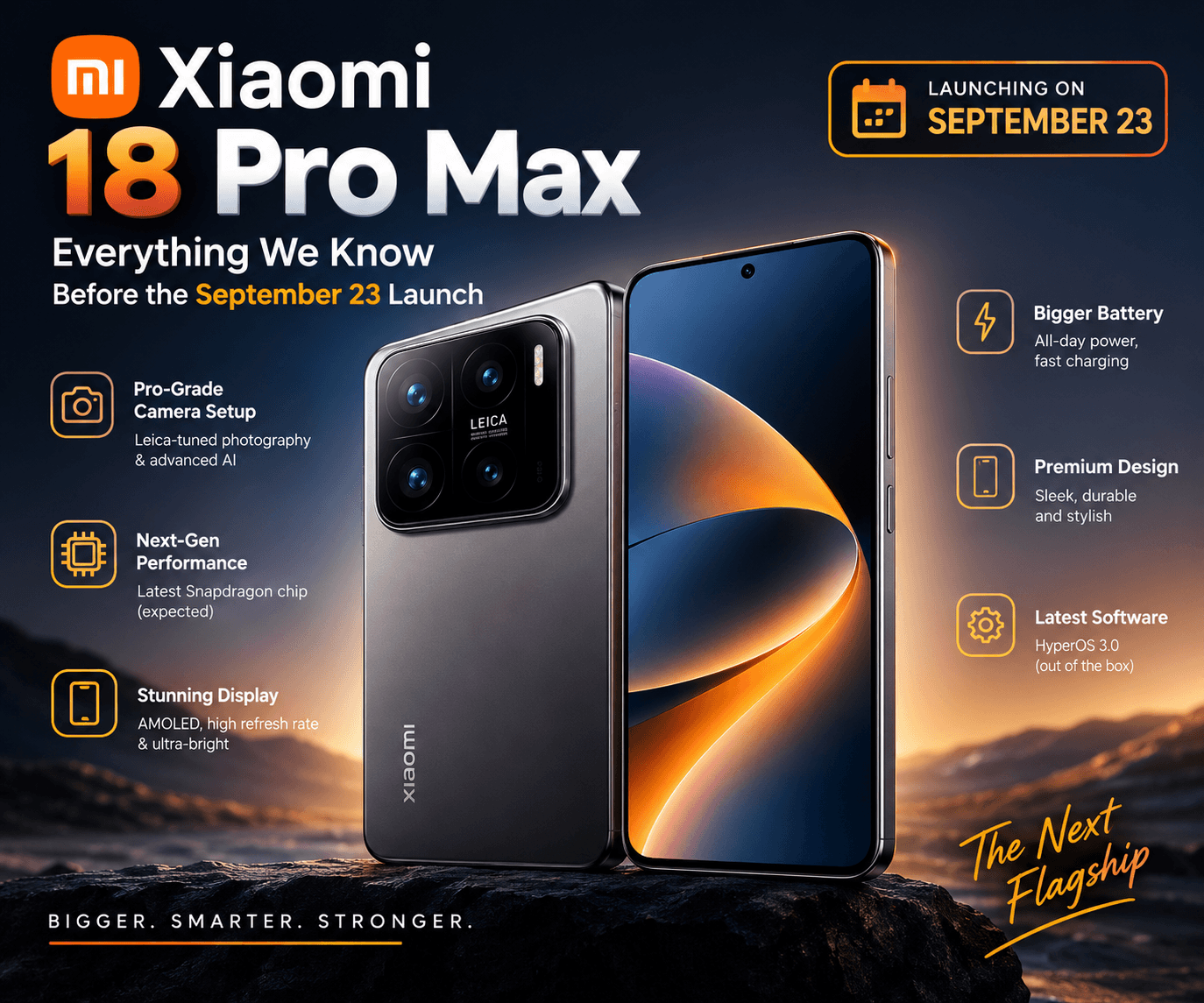 Xiaomi 18 Pro Max smartphone launching September 23 in China