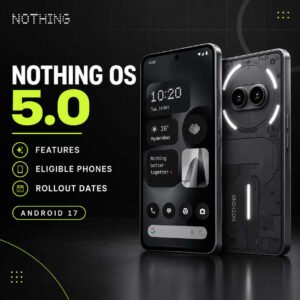 Nothing OS 5.0 home screen on a Nothing Phone (3)